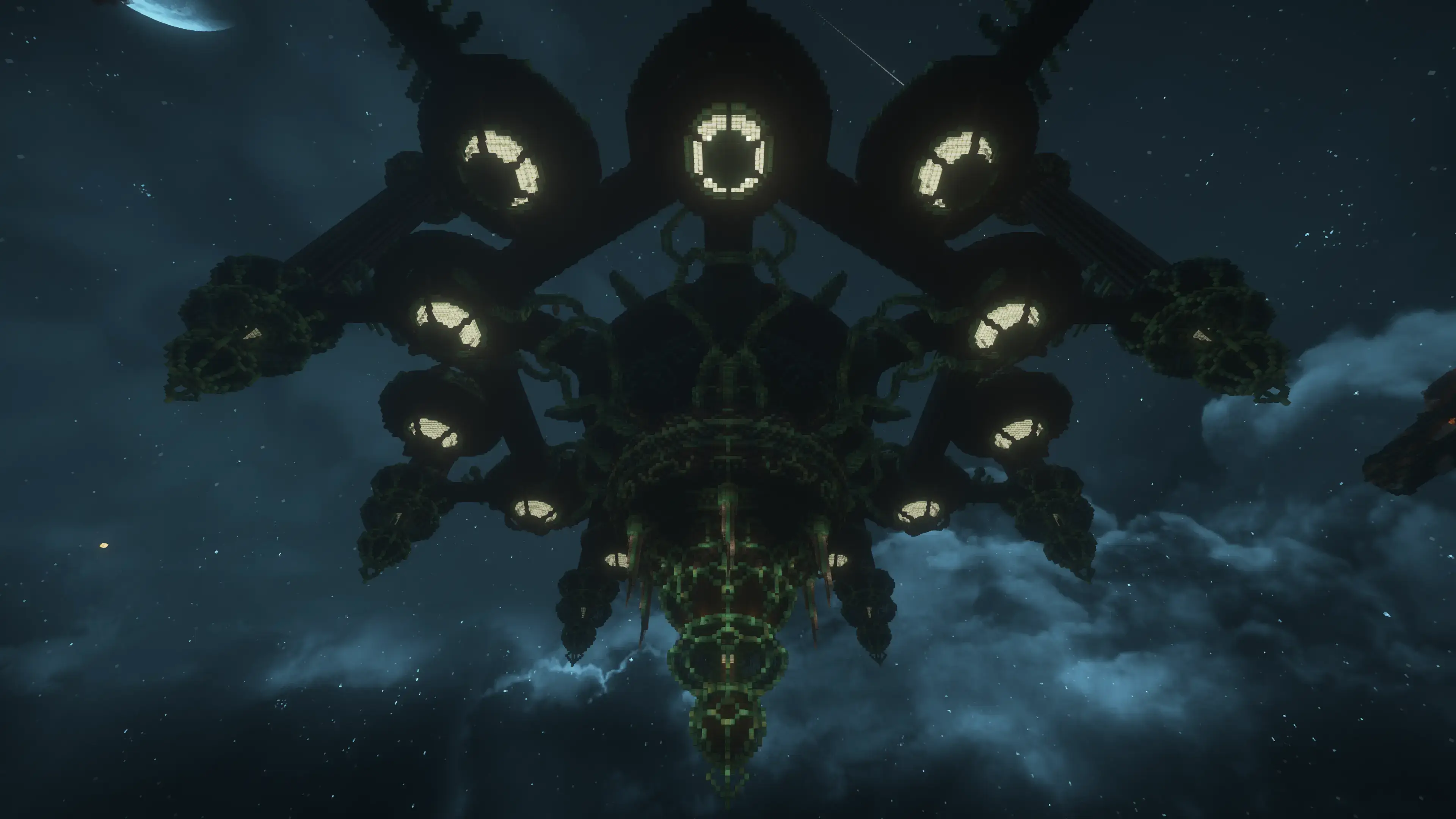 Exterior view of the TARDIS build on BadWolfMC: An Adult Minecraft Server