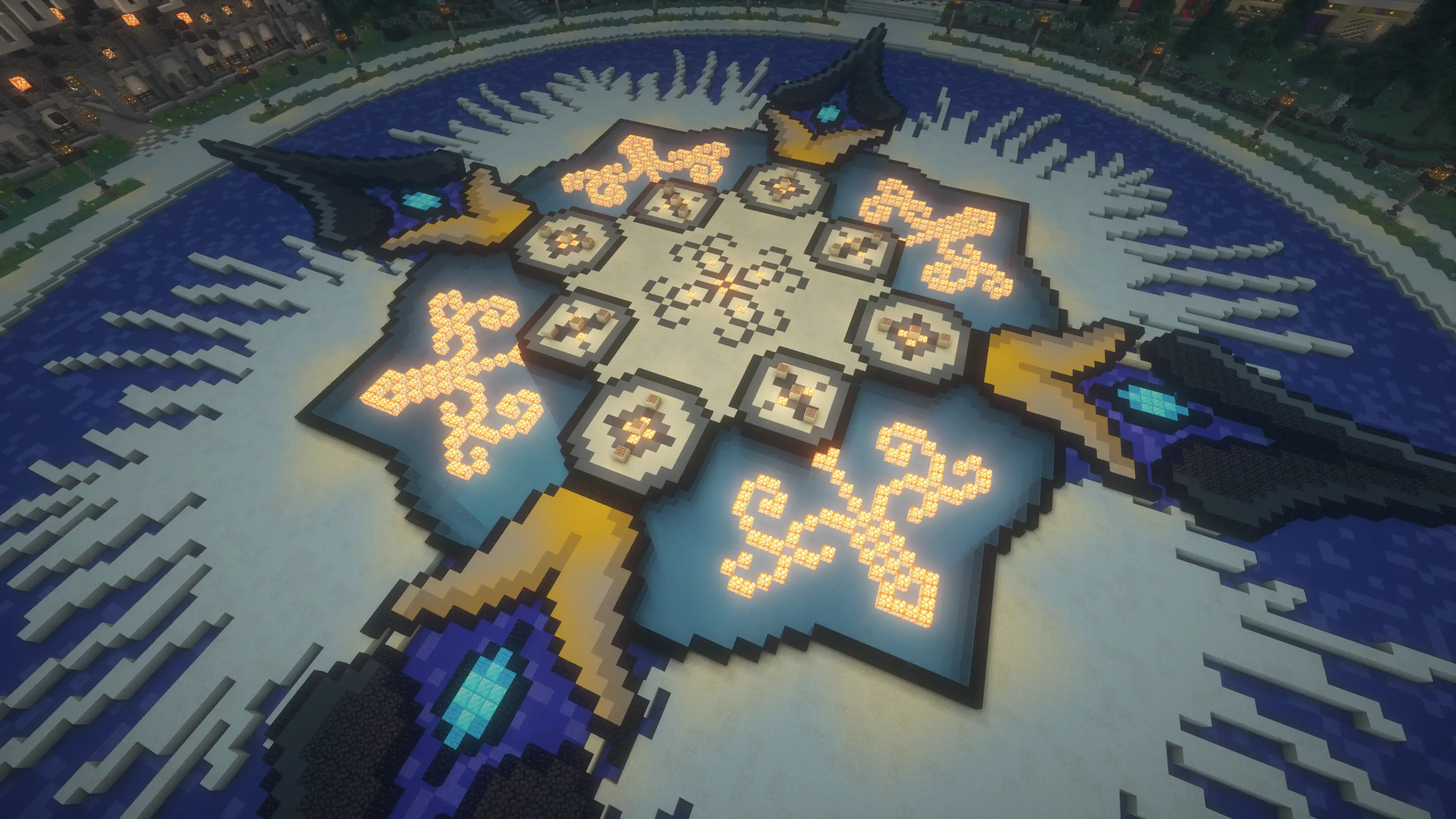 The spawn compass on BadWolfMC: An Adult Minecraft Server.