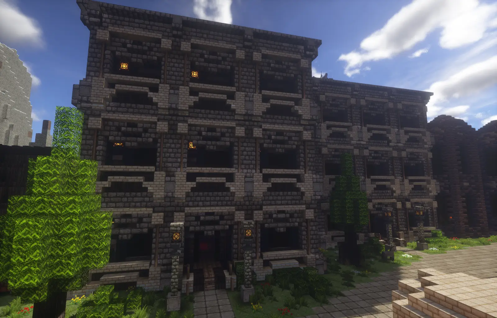 Apartment Buildings housing an interior design build contest.