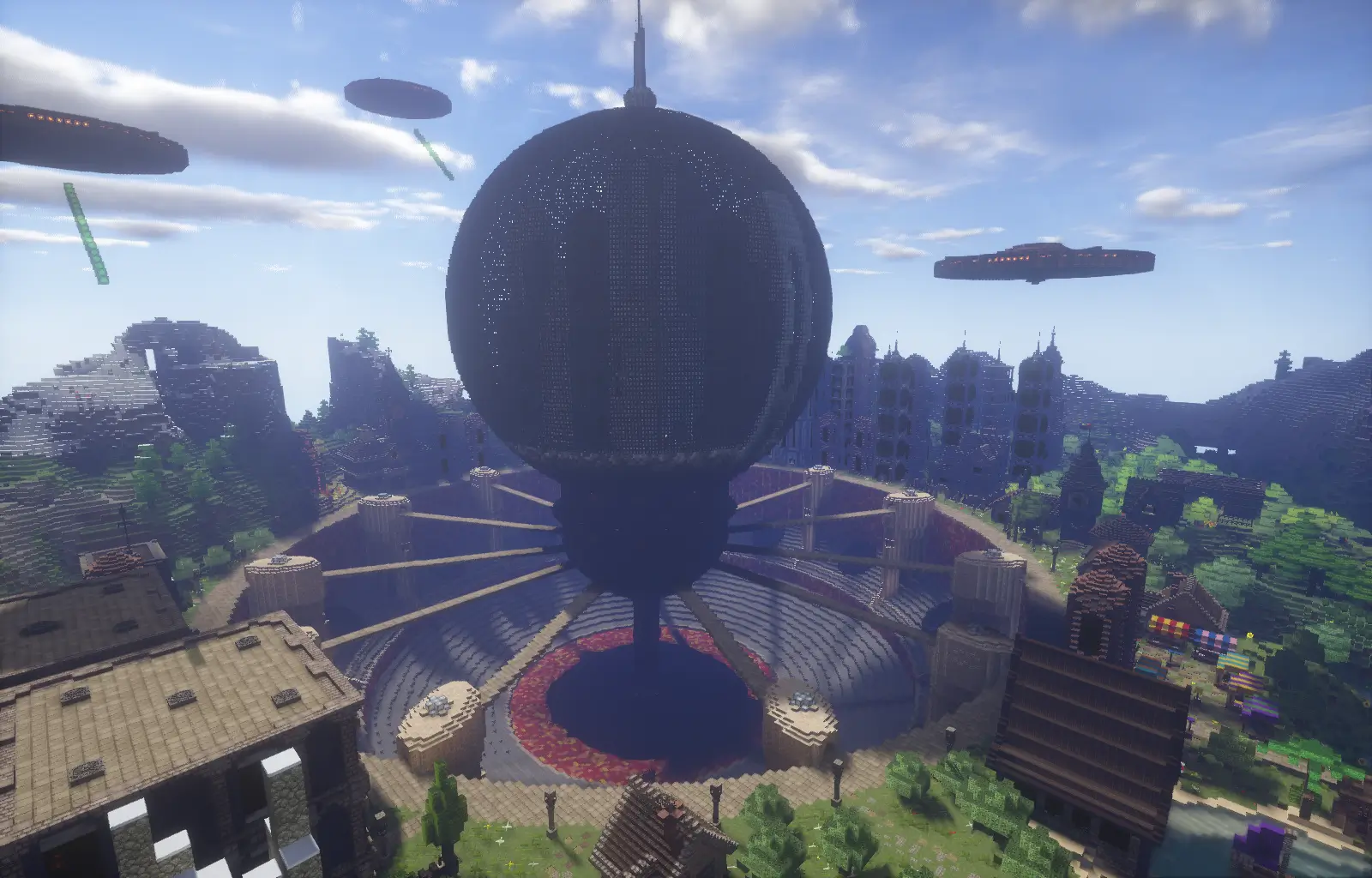 The Citadel, capital city of The Time Lords of Gallifrey, depicted in a Minecraft build