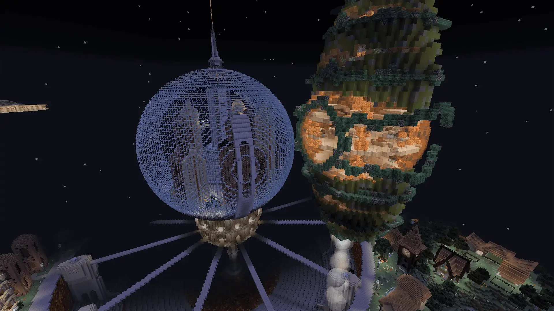 A Martian transport vessel hovering above BadWolfMC's Citadel