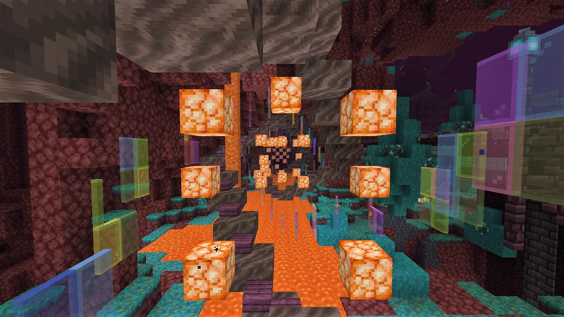 The Double Helix segment of the 'MarsioKart' parkour race on BadWolfMC's Mars build.