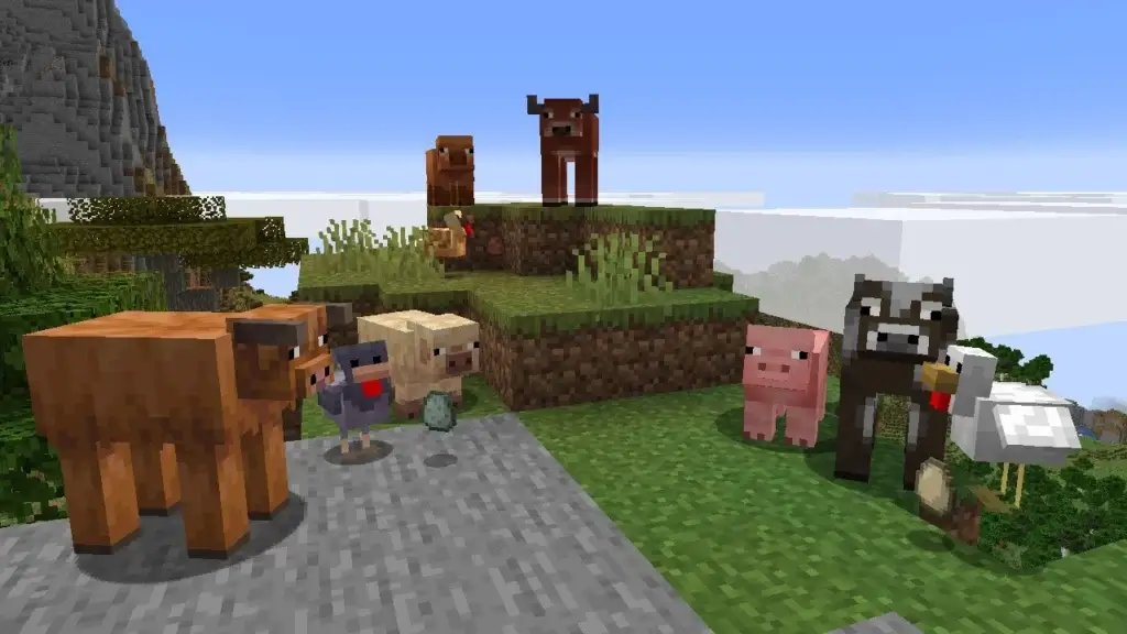 An image of the new animal variants in Minecraft 1.21.5
