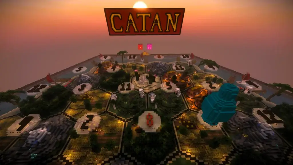 A working Minecraft build of the popular game 'Catan'