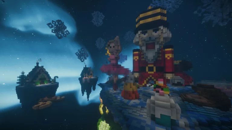 The Nutcracker BedWars arena on BadWolfMC: An Adult Minecraft Server