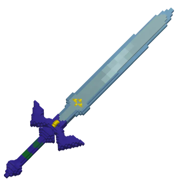 Sonic-themed sword cosmetic.