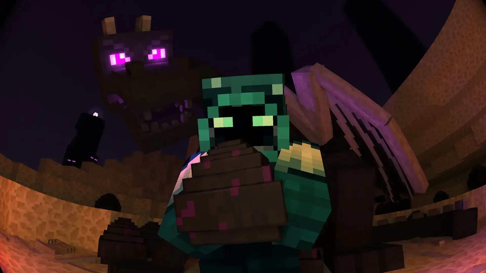 Tibal Minecraft character with dragon